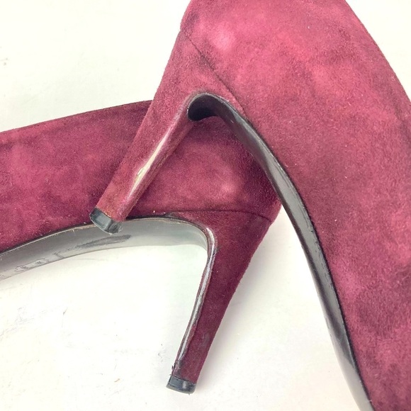 STUART WEITZMAN Burgundy Suede Pumps Heels - Picture 10 of 11